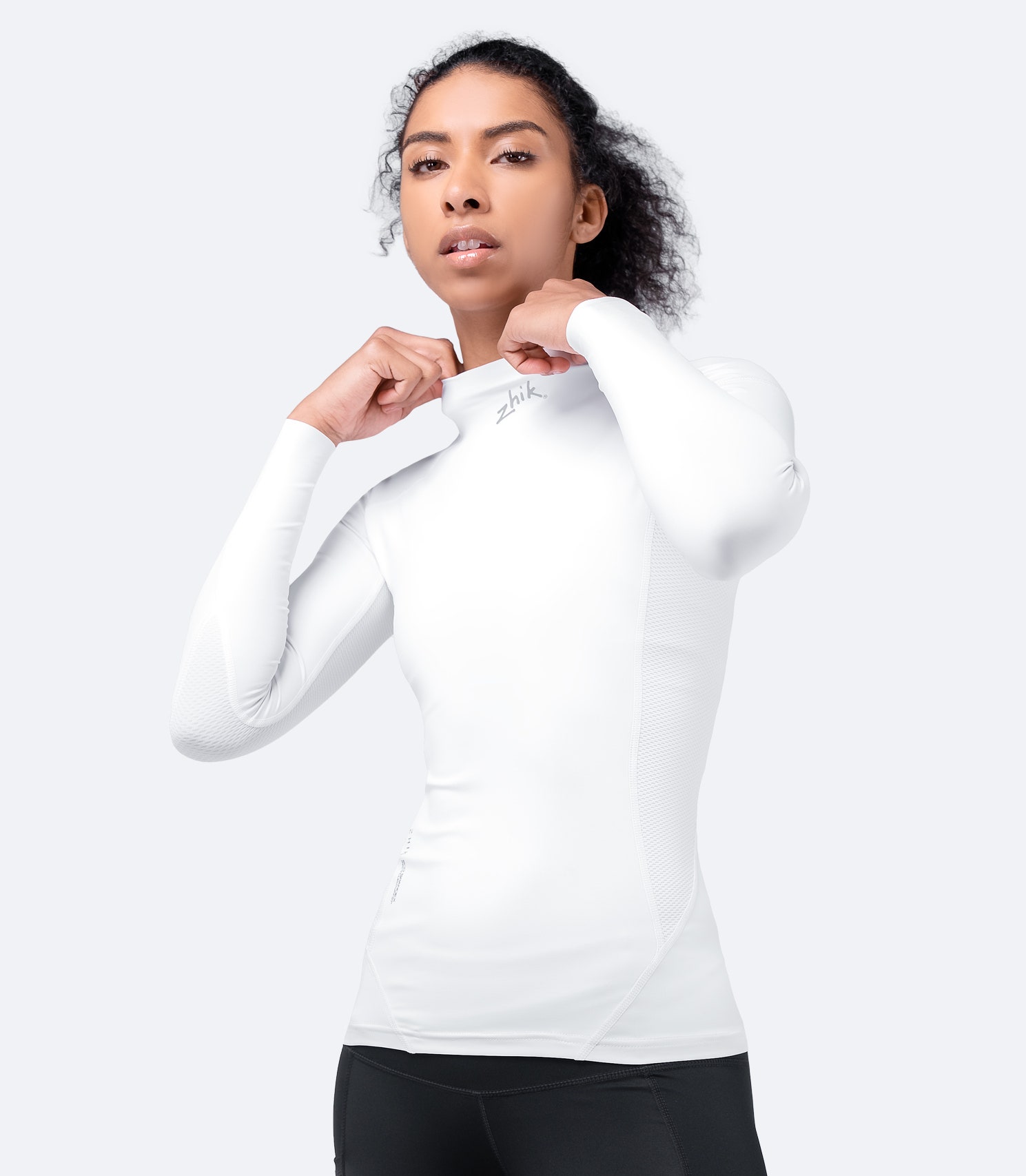 Womens Eco Spandex UPF50+ Long Sleeve Rash Guard - Imagen 12
