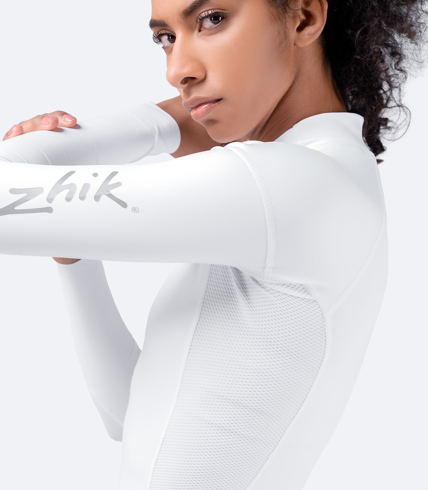 Womens Eco Spandex UPF50+ Long Sleeve Rash Guard - Imagen 11