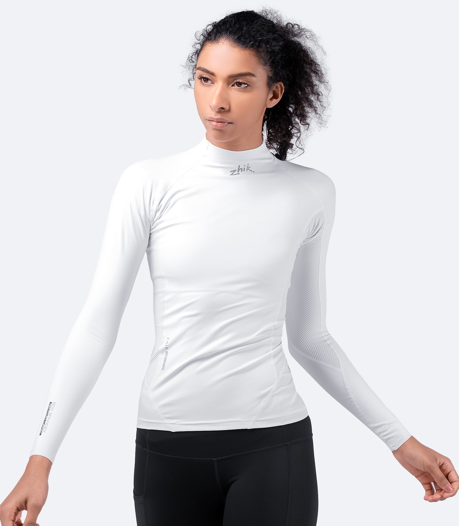 Womens Eco Spandex UPF50+ Long Sleeve Rash Guard - Imagen 9
