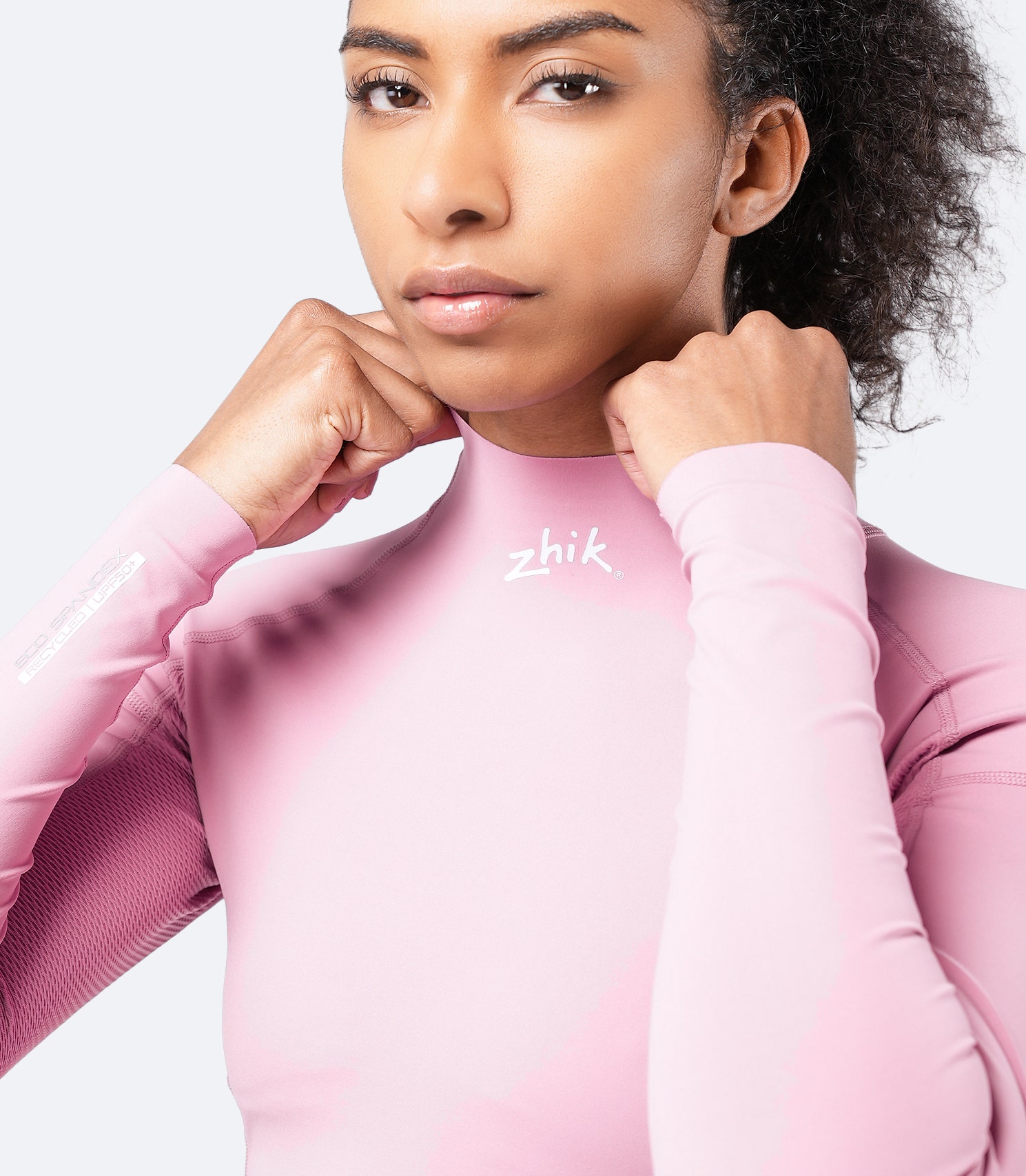 Womens Eco Spandex UPF50+ Long Sleeve Rash Guard - Imagen 7